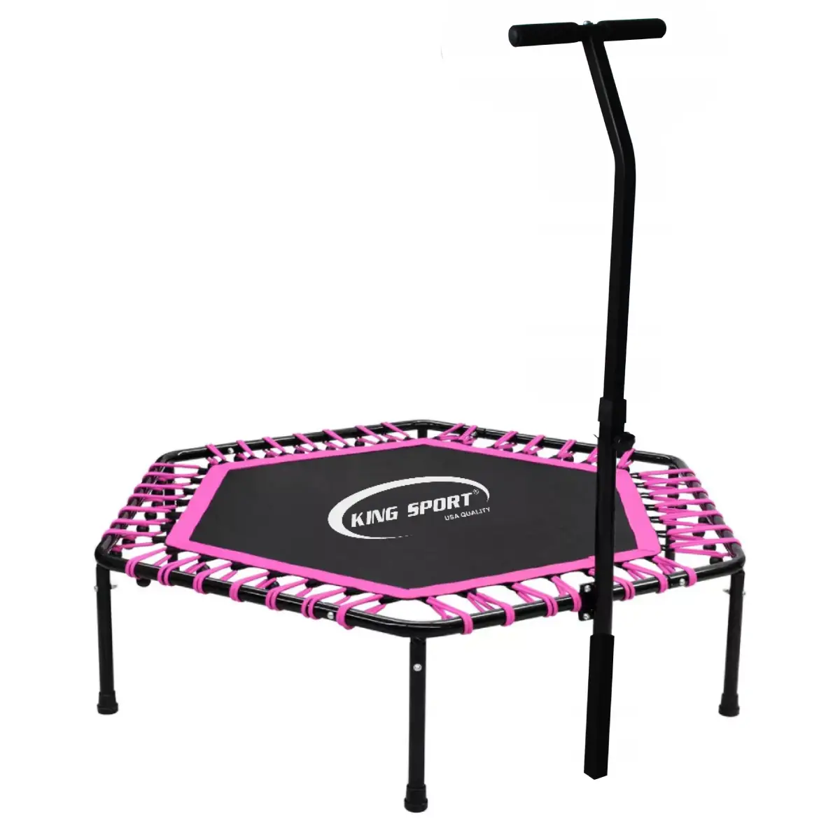 Фитнес батут с ручкой King Sport 130см Pink
