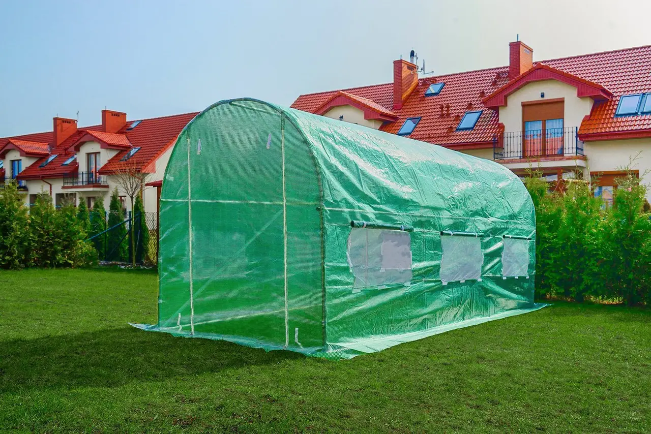 Теплица King Garden 10м² , парник для огорода и сада King Garden 8 окон