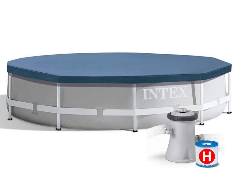 Intex 26702-3 New, каркасный бассейн 305 x 76 см (в комплекте с тентом 28030)