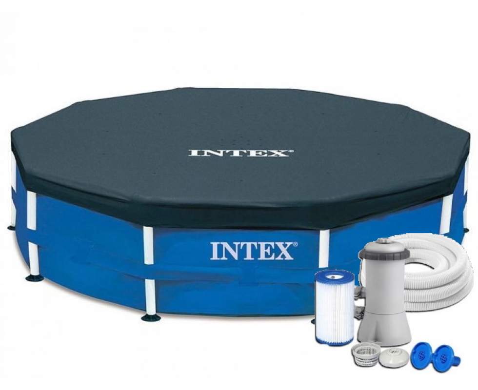 Каркасный бассейн Intex 28212-3 New, 366 x 76 см (в комплекте с тентом 28031)