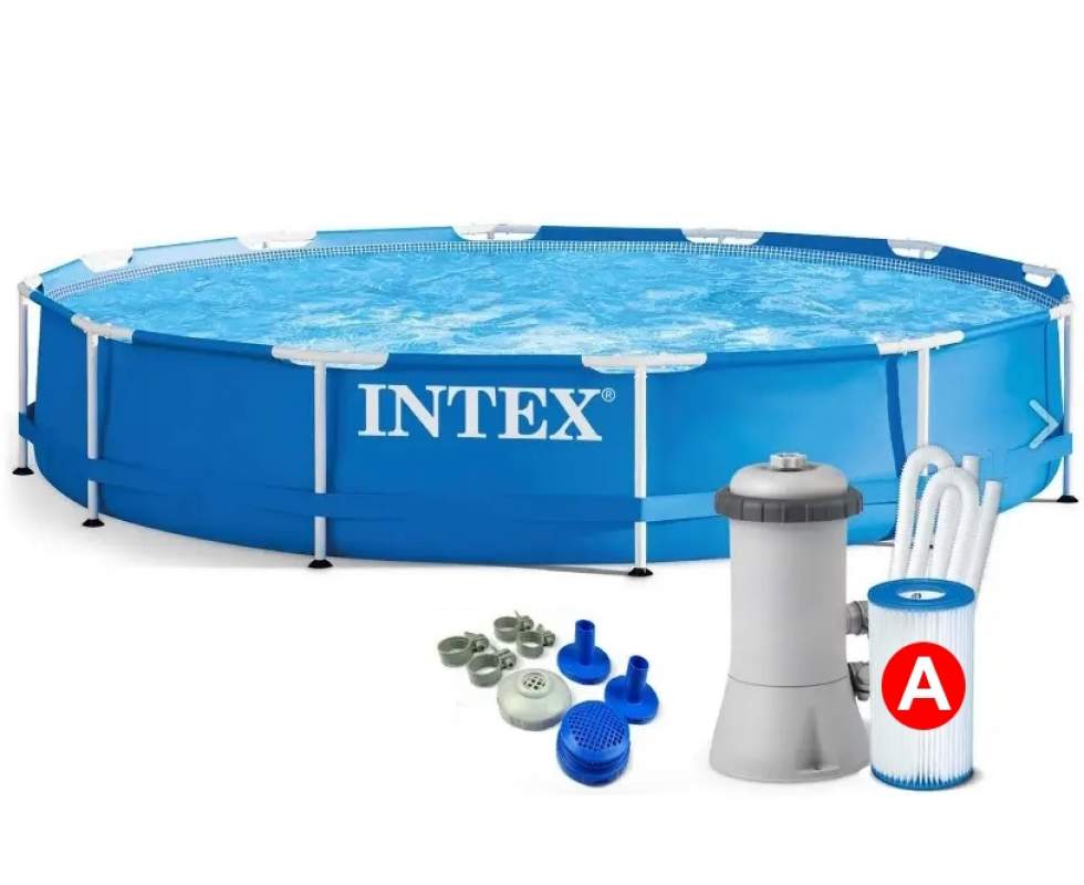 Intex 28212, каркасный бассейн 366 x 76 см Metal Frame Pool