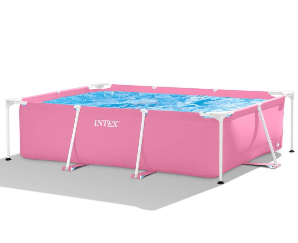 Каркасный бассейн Intex 28266, 220 x 150 x 60 см Pink Rectangular Frame Pool