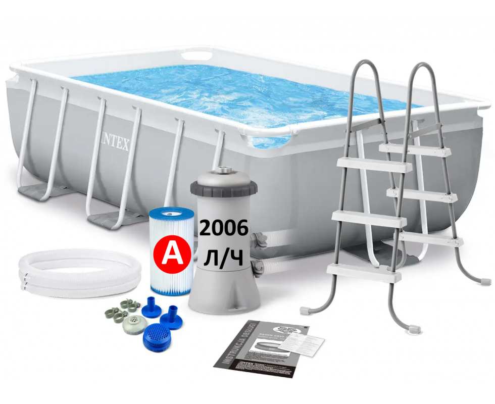Каркасный бассейн Intex 26784,  300 x 175 x 80 см Prism Frame Rectangular Pool