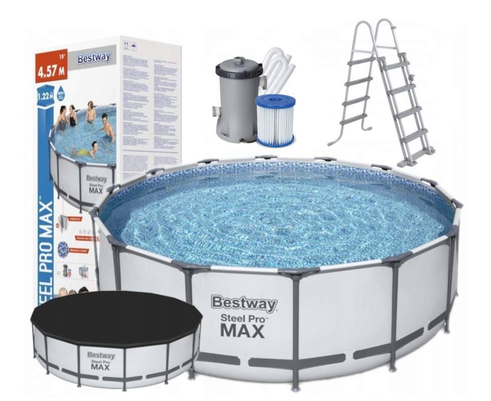 Каркасный бассейн, 457 x 122 см Metal Frame Pool (Bestway 56438)