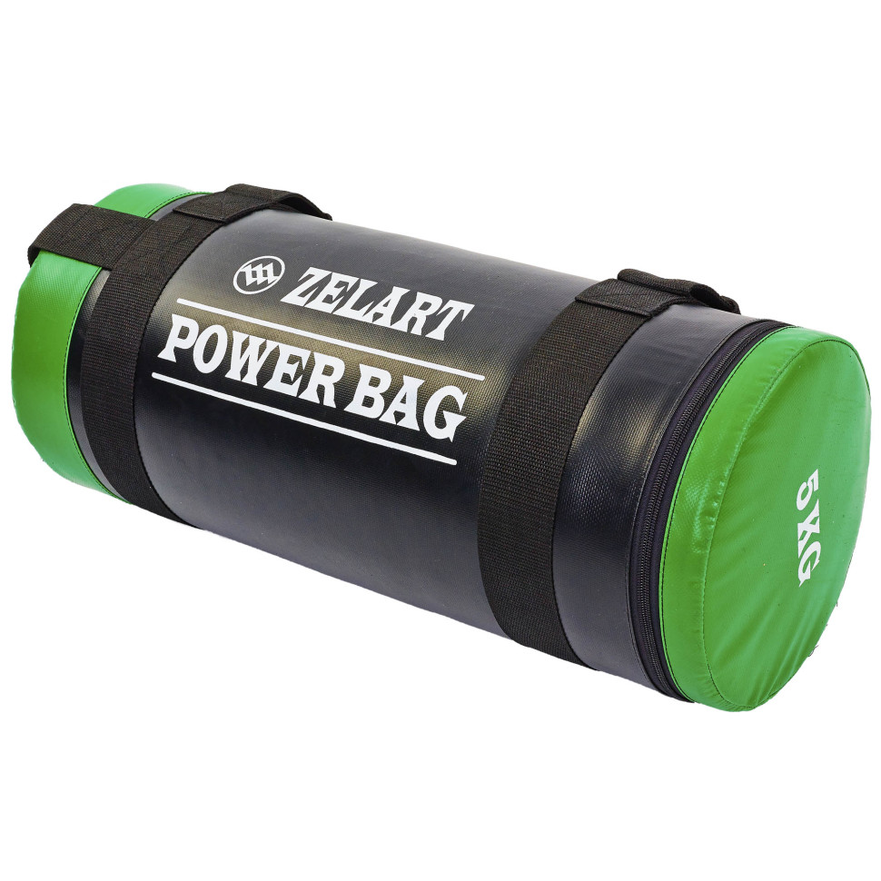 Мішок для фітнесу та тренувань FI-5050A-5 Power Bag 5кг чорний-зелений