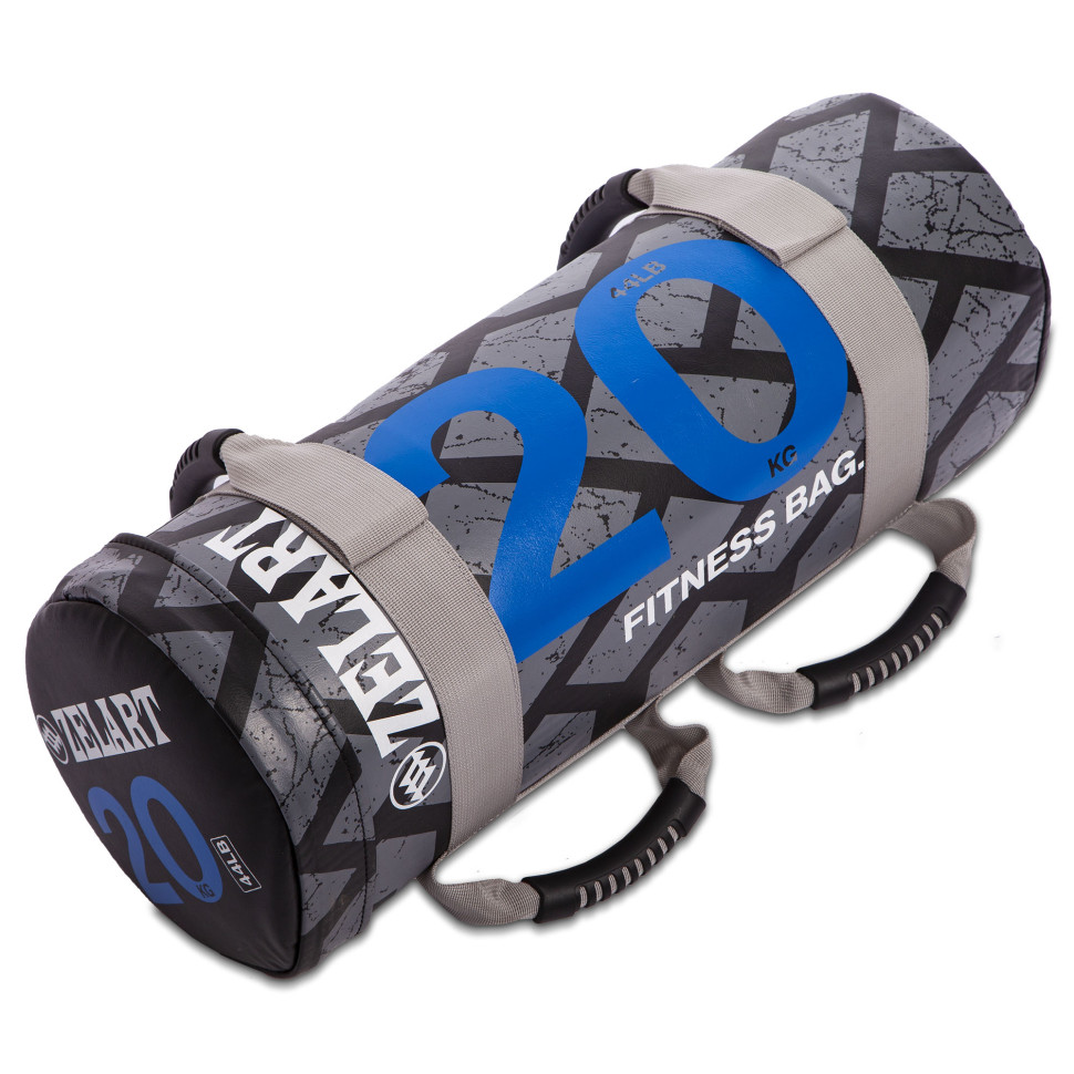 Мішок для кросфіту та фітнесу Power Bag FI-0899-20 20кг чорний-синій