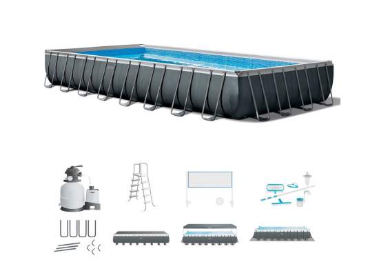 Каркасный бассейн Intex 26378,  975 x 488 x 132 см Ultra XTR Rectangular Frame Pool