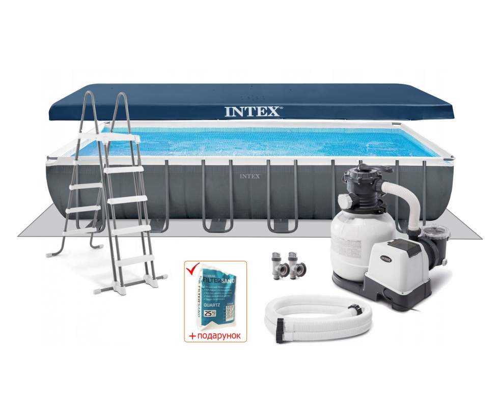 Каркасный бассейн Intex 26364,  732 x 366 x 132 см Ultra XTR Rectangular Frame Pool