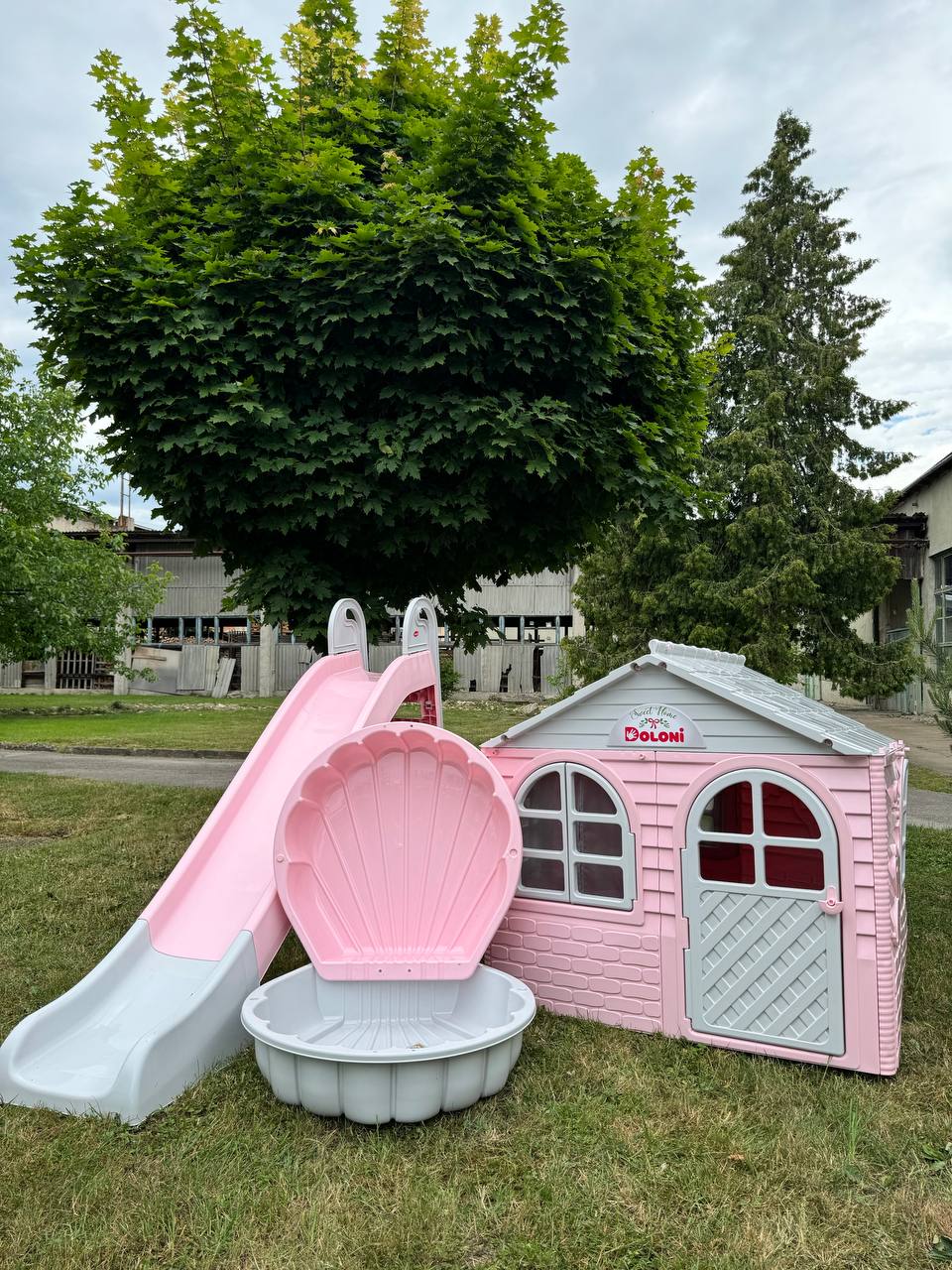 Горка большая 243 см+Песочница+Домик Doloni