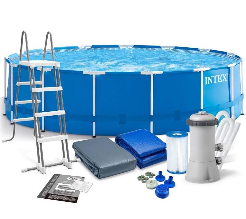 Каркасный бассейн Prism Frame Pool Intex 28242 New (Диаметр 457 x Высота 122см)
