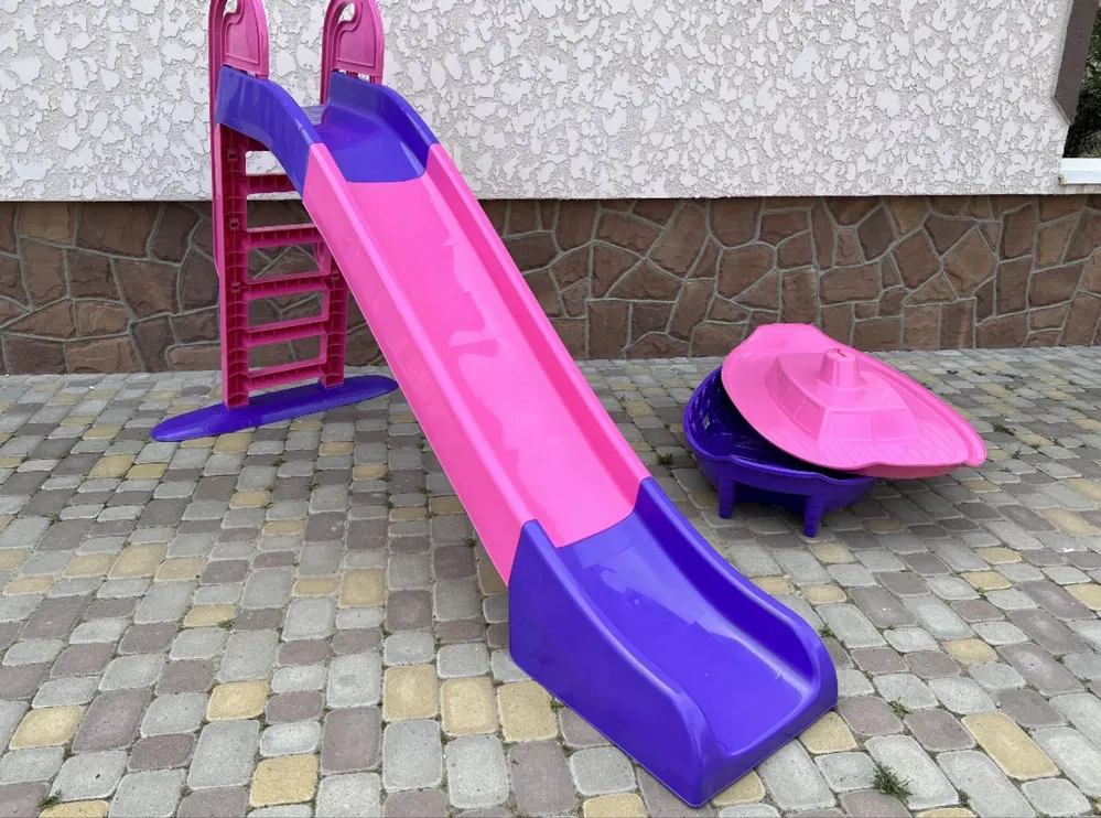 Горка большая 243 см + песочница  кораблик DOLONI