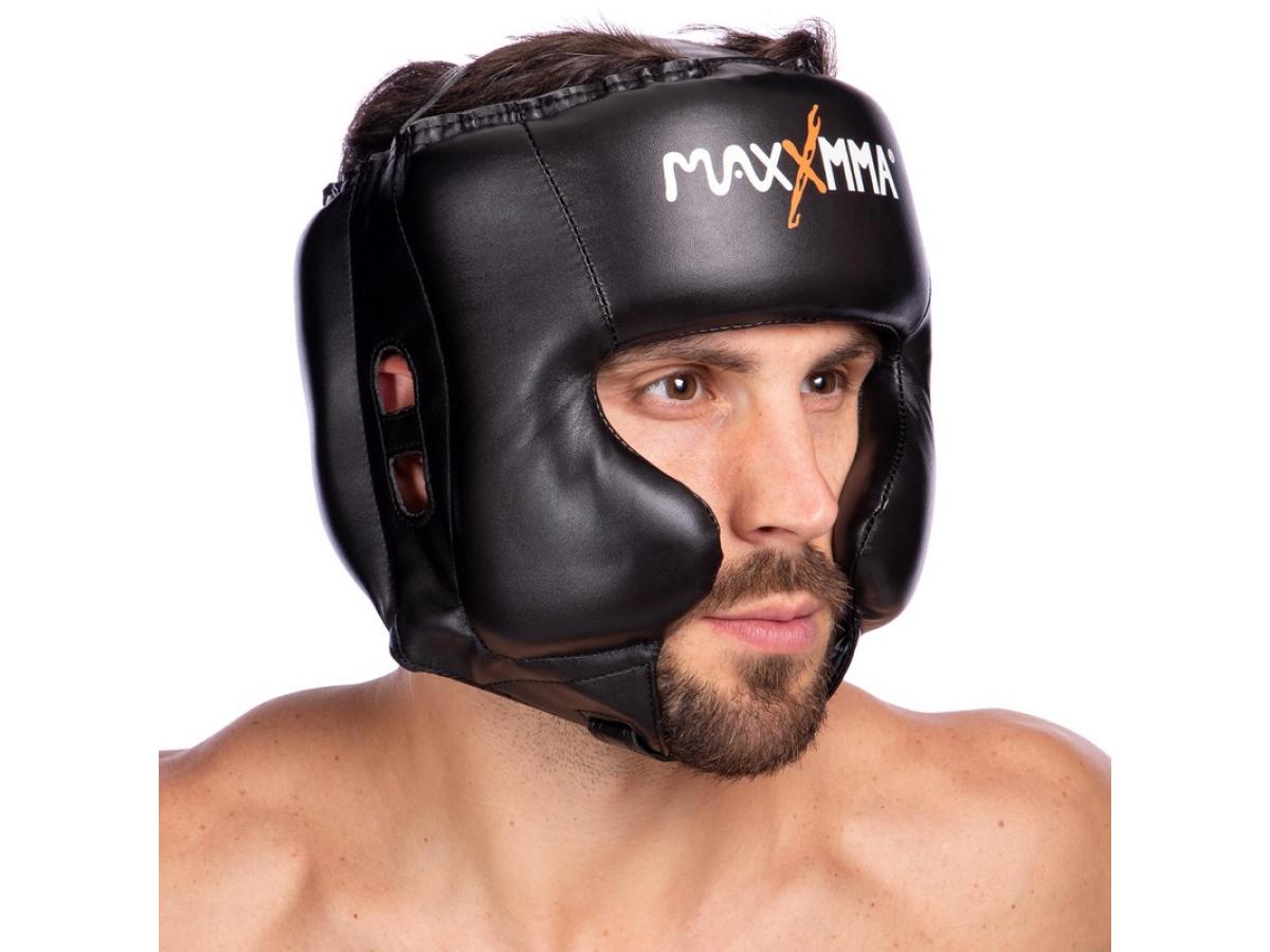 Шлем для бокса MaxxMMA GB01s L-XL черный