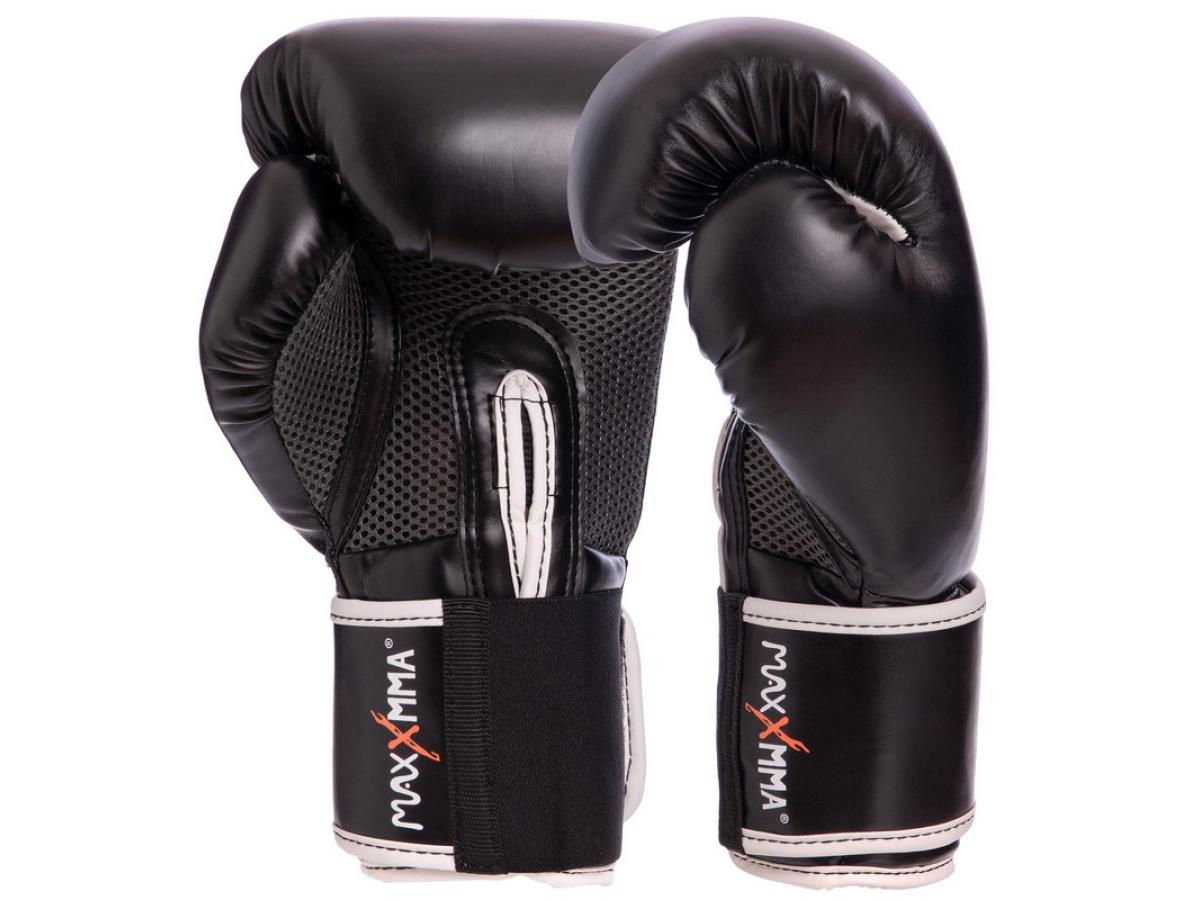 Перчатки для бокса MaxxMMA GBH01 12 униций черные