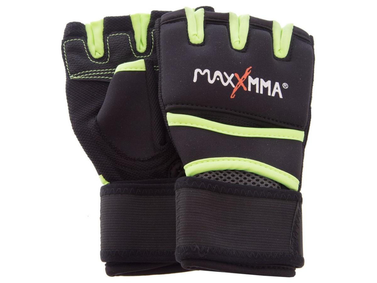 Перчатки-бинты для бокса MaxxMMA L/XL зеленые