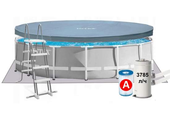 Каркасний басейн 457 x 122 см. Prism Frame Pool Intex 26726