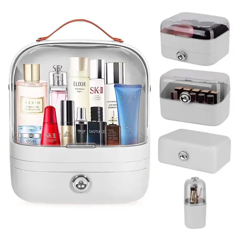 Переносной бьюти кейс Elegance Kit для хранения косметики и украшений. Настольный косметический органайзер