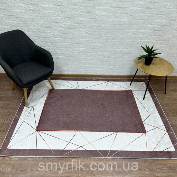 Турецкий безворсовой коврик "Pink diamond"