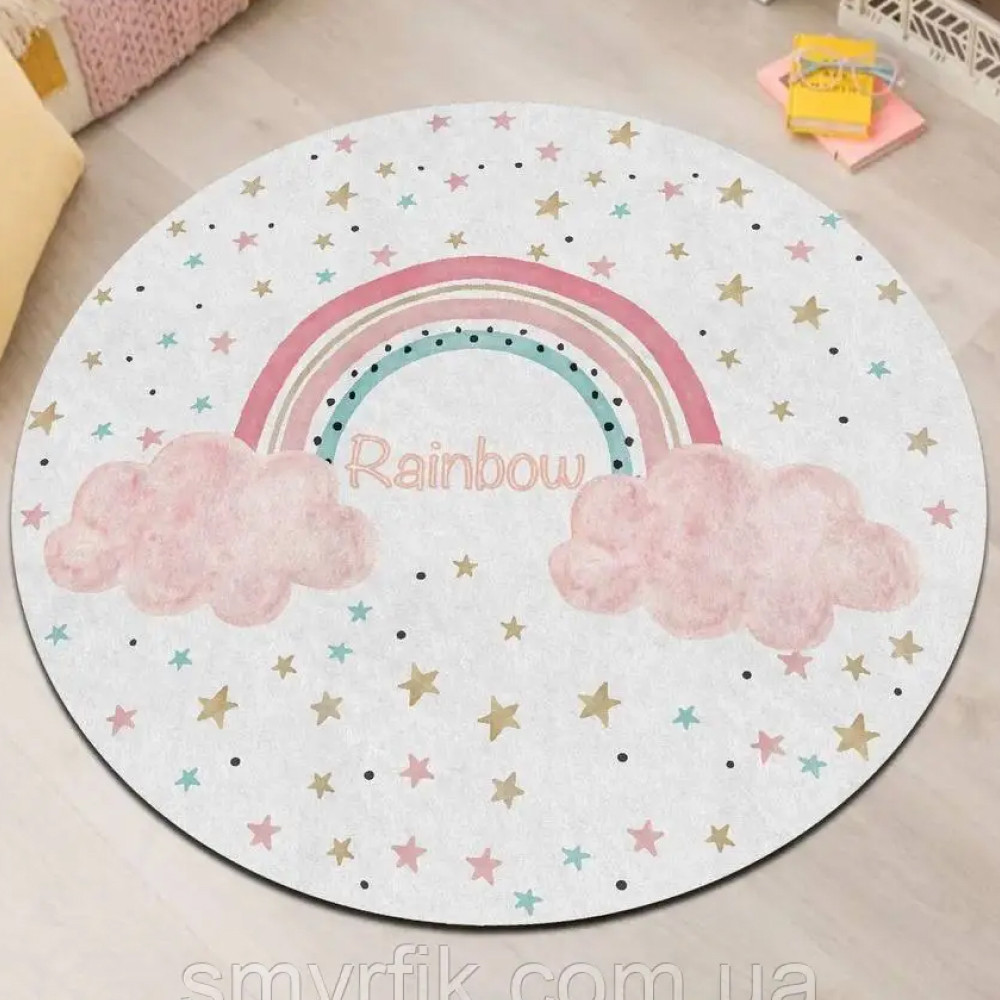 Круглый ковер в детскую «rainbow» диаметр 100 см