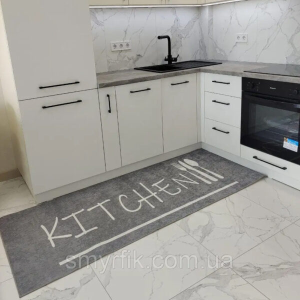 Турецкий безворсовой коврик для кухни "Китчен светлый"  80х300 см
