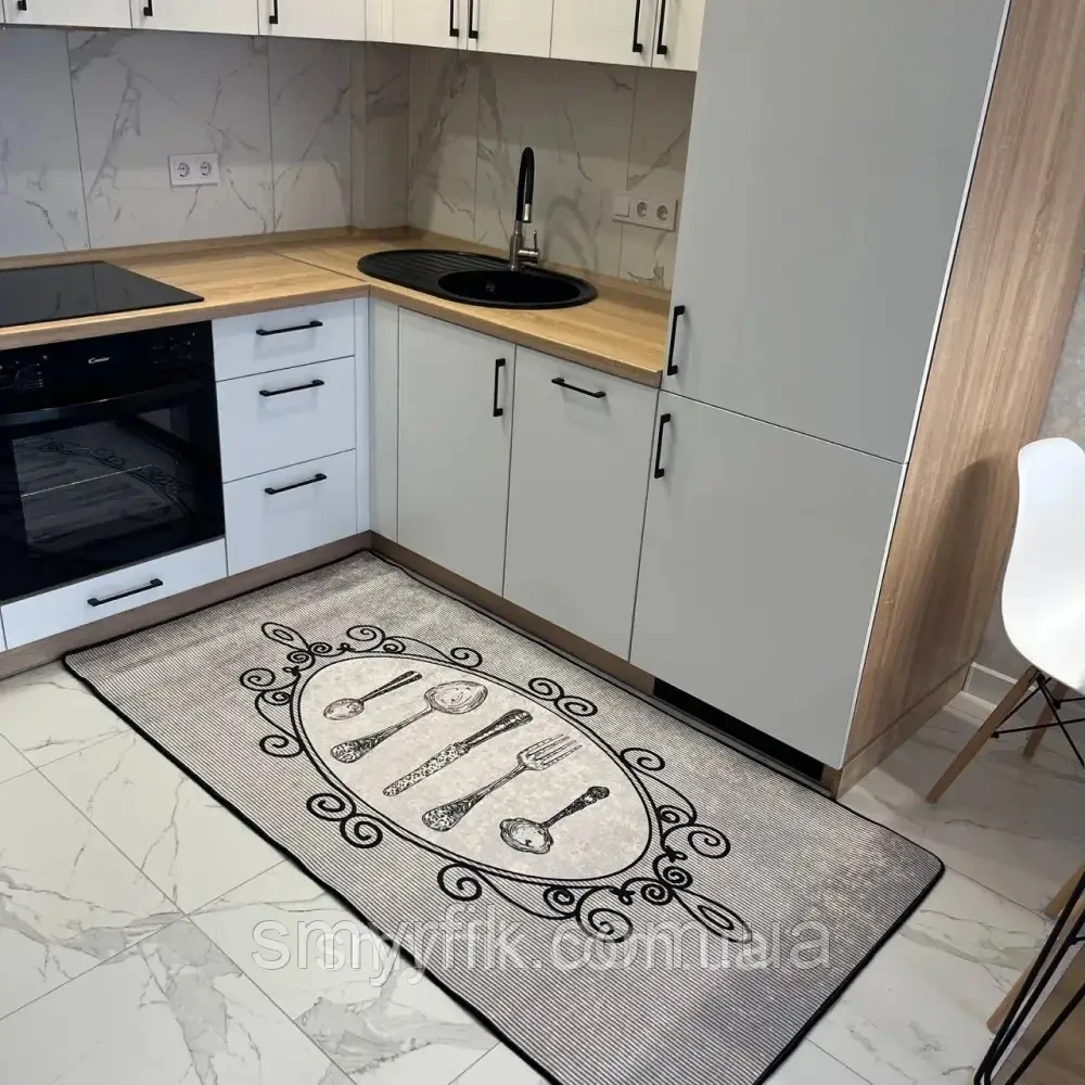 Коврик для кухни Приборы в рамке 160х210