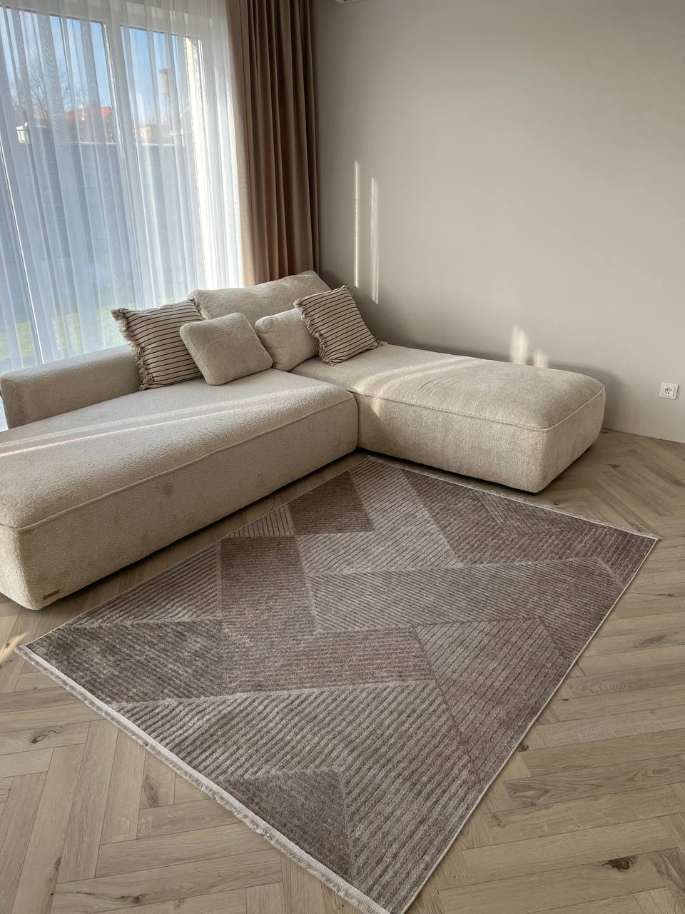 Современный безворсовой ковер «Mod04795»  80х150см
