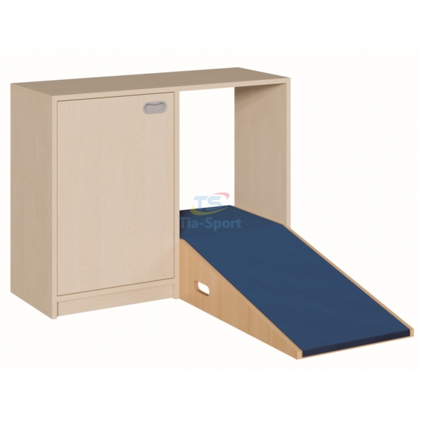 Тумба с игровым элементом-горкой (102×60/80×40 см) TIA-SPORT