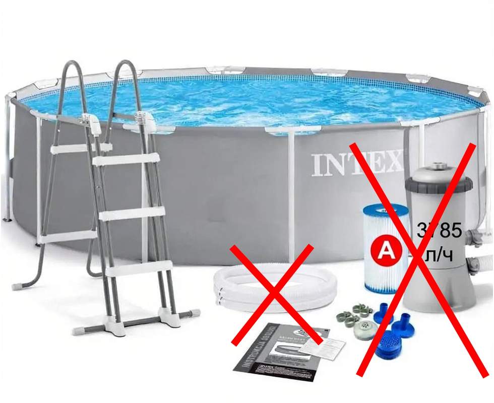 Каркасный бассейн Prism Frame Premium Pool Intex 26718FS-1 New (Диаметр 366 x Высота 122см)