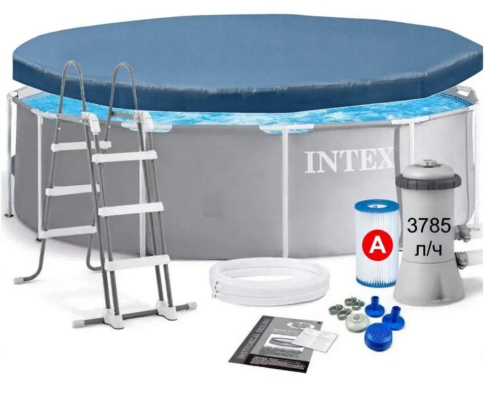 Каркасный бассейн Prism Frame Premium Pool Intex 26718FS-3 New (Диаметр 366 x Высота 122см)