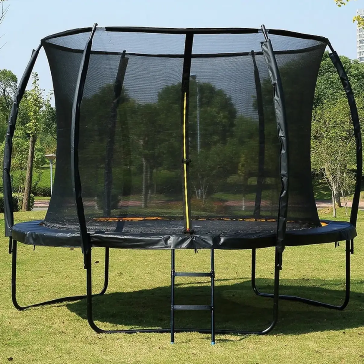 Детский батут MS 2921-1-LUX с защитной сеткой (диаметр 183 см)