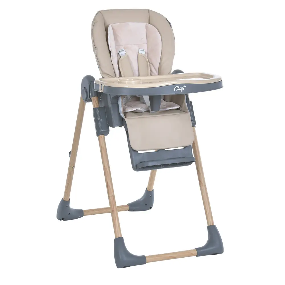 Дитячий стільчик для годування ME 1115-W CRAFT Beige