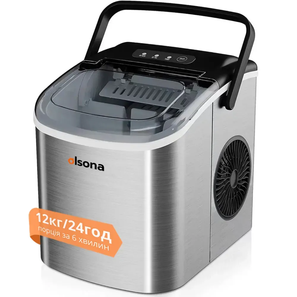 Настольный генератор льда OLSONA IcePro 12. Генератор пальчикового льда для дома, кофейни, кафе