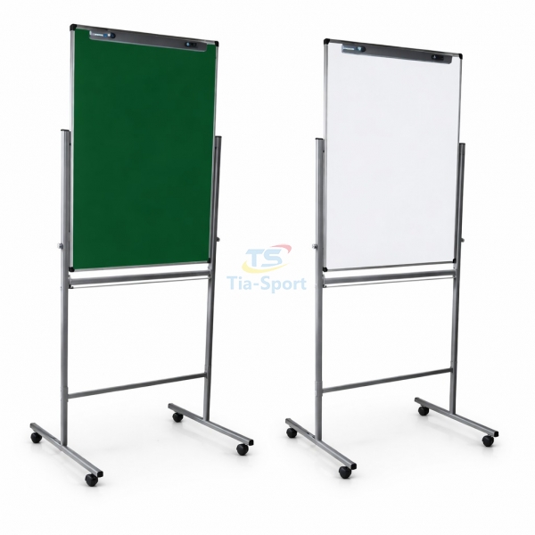 Флипчарт двухсторонний магнитный на мобильной подставке (65×100 см) TIA-SPORT
