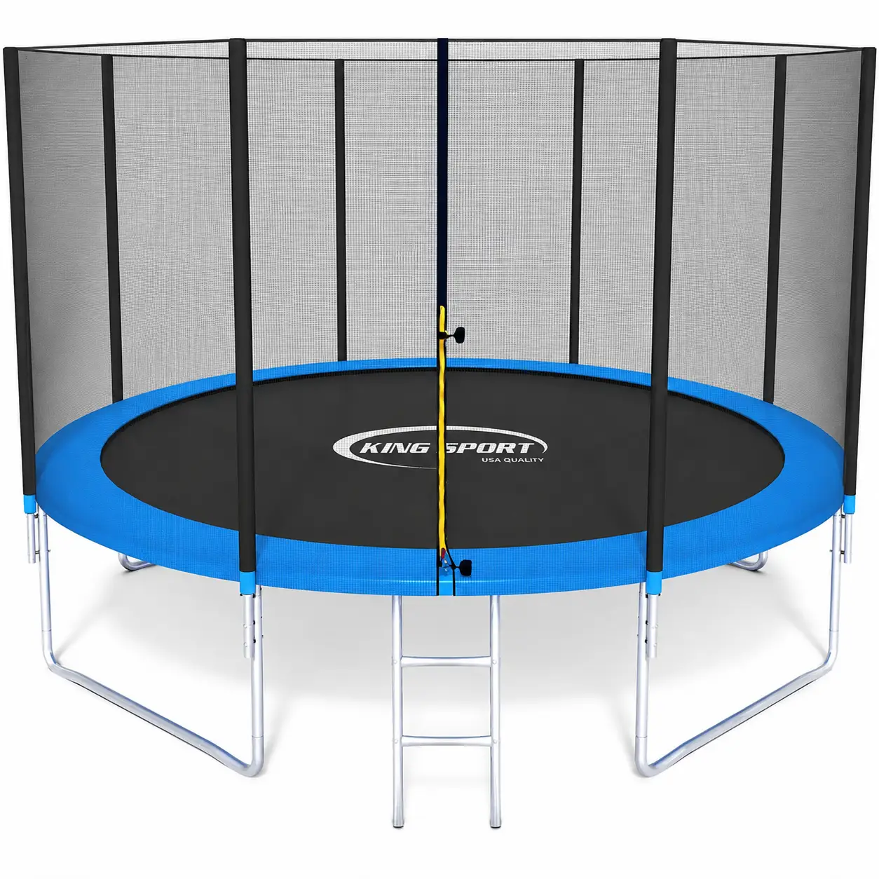 Батут King Sport 374 см 12FT с защитной сеткой и лестницей, большой садовый батут до 150 кг